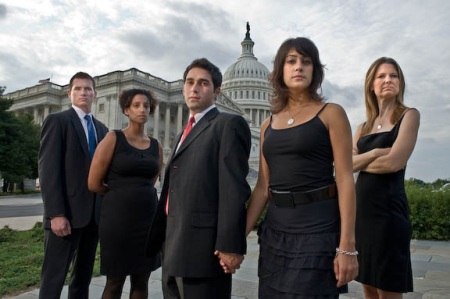 © Susana Raab 2009: Colin Goddard, Lily Habtu, Omar and Randa Samaha, and Abby Spangler of Stop Easy Guns